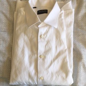 David Donahue French Cuff Tuxedo Shirt